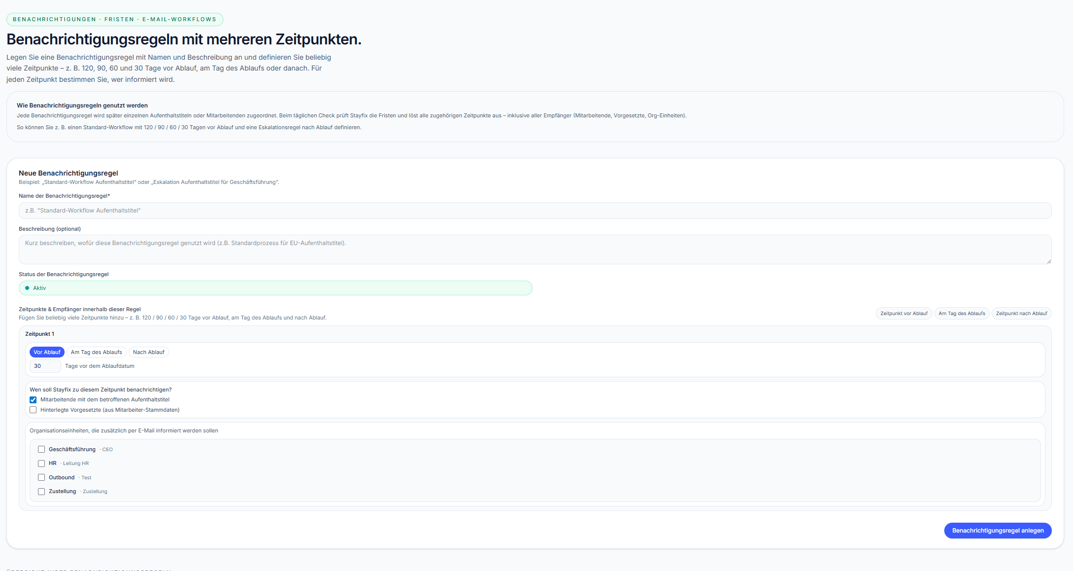 Benachrichtigungsregeln